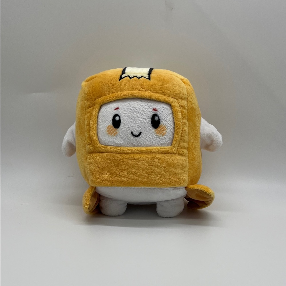 Lanky box Yellow and White Plush
